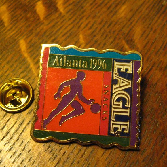 Atlanta GA Olympics 1996 Eagle Snacks Lapel Pin - Picture 2 of 4